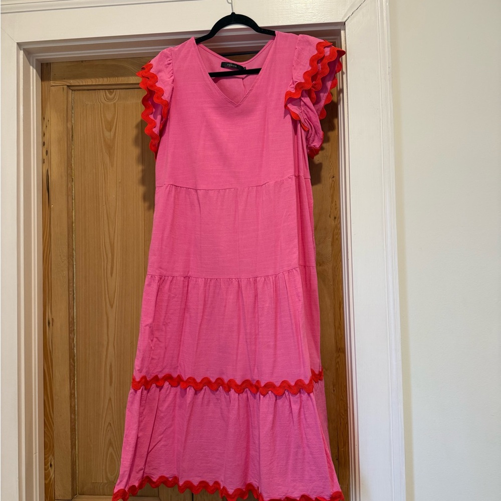 Pink and Red Dress